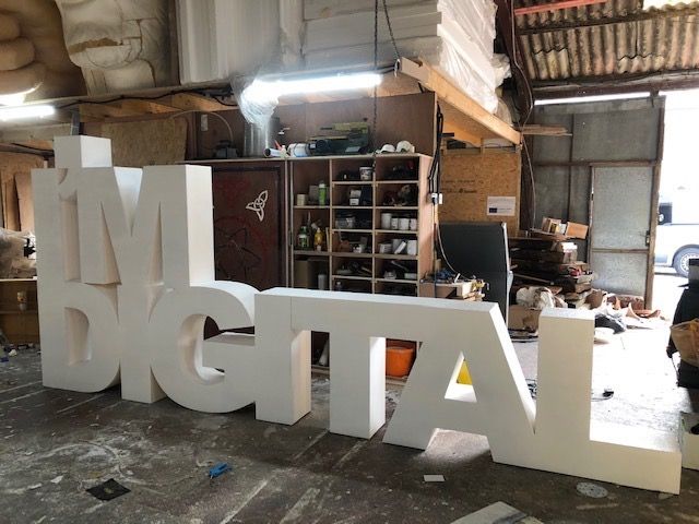 big polystyrene letter